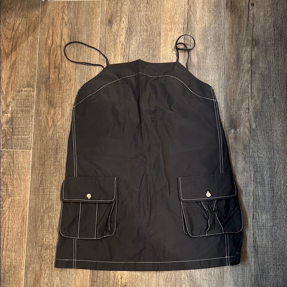 Black Sleeveless Dress with Pockets